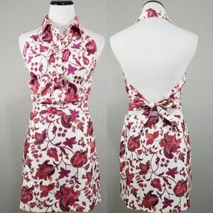 Vintage Express Floral Paisley 2-Piece Set Collared Top & A-Line Skirt 7/8 9/10
